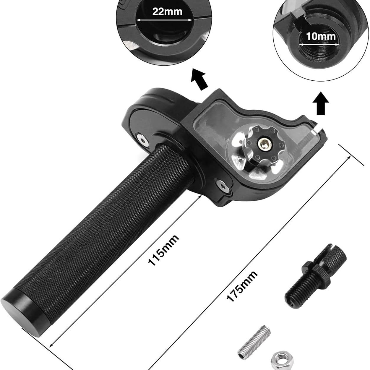 Suministro de accesorios de motocicleta todoterreno CNC ajustable acelerador base manual visual acelerador transfronterizo