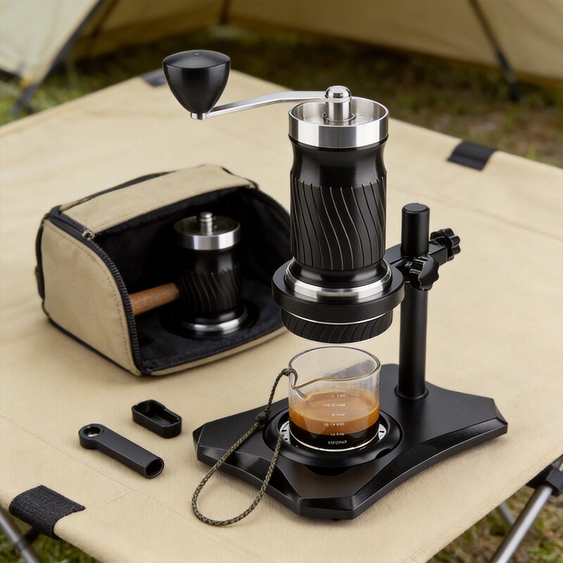 Portable Italian Espresso Coffee Maker Mini Hand-Operated Pressure Coffee Maker Outdoor Camping Coffee Set