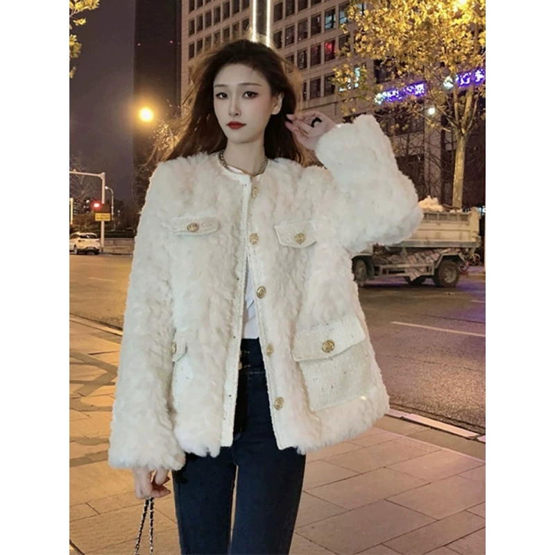 Модная теплая куртка, западный стиль, стиль Chanel, увеличенная толщина