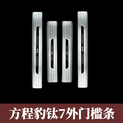 25 Types of Fang Cheng Bao: Dekorativ pedal başlıqları - external-door-sill-strip-silver-black-label-equation-leopard-titanium-7