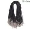2.0mm black 60+5cm extension chain