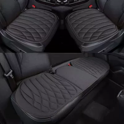 hot-pressed into one piece, non-slip, Four Seasons Pad - black-single-driver-1-piece-seat-cushion