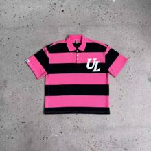 632 / Pink Black embroidered streetwear style