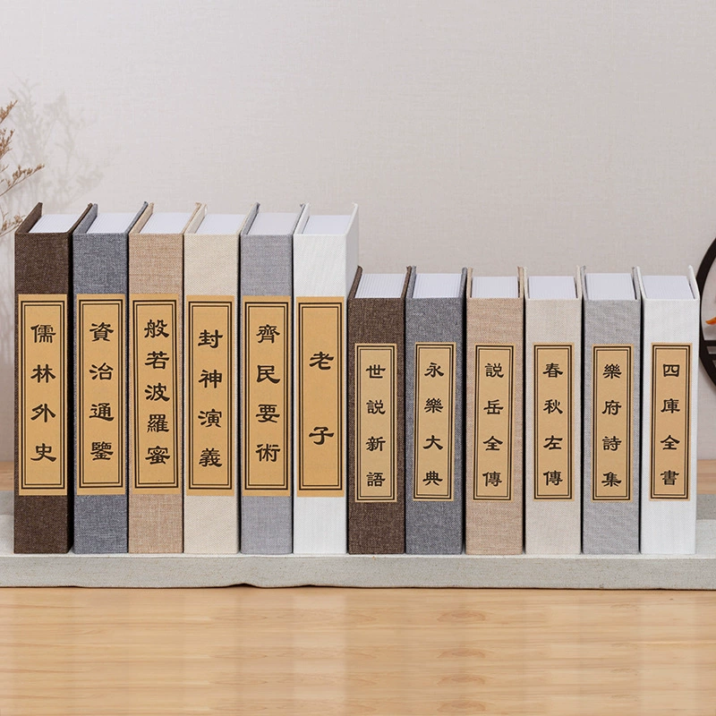 Книжная полка, реалистичные реквизиты, украшения для офиса, китайский стиль