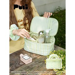puui原创化妆包便携式大容量碎花小清新收纳包高级感旅行洗漱包