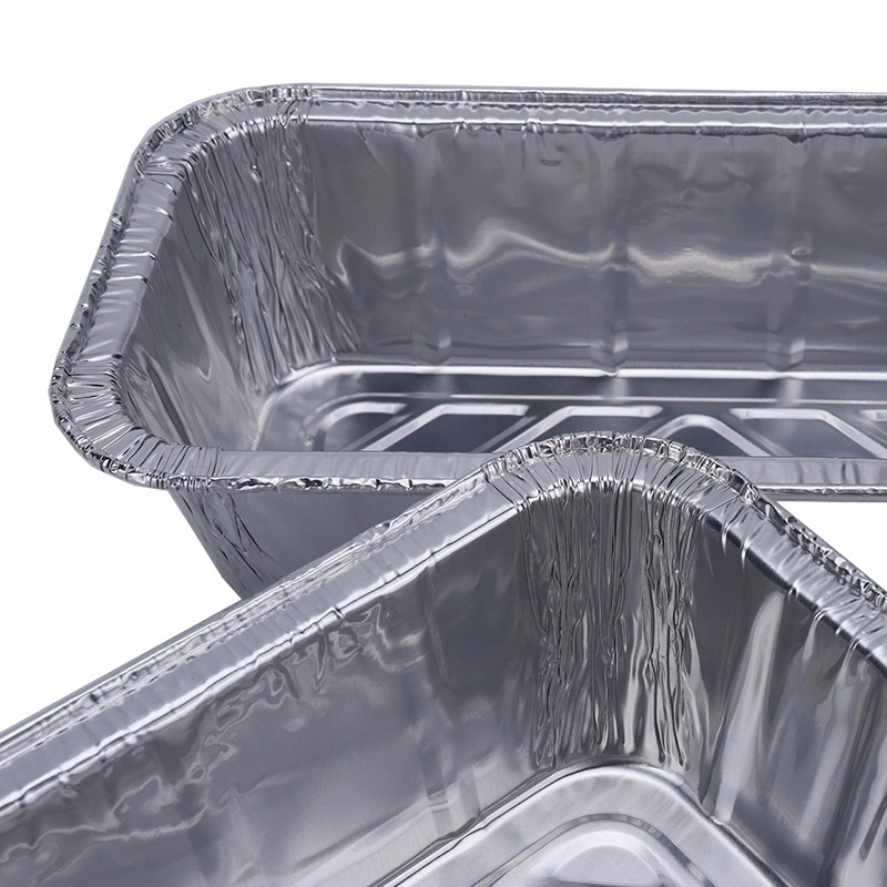 Thickened Tin Paper Box Toast Toast Cake Tin Foil Paper Tray Tin Paper Disposable Packing Aluminum Foil Lunch Box Commercial