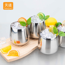 跨境直供304不锈钢蛋壳杯红酒杯U型大肚鸡蛋杯单层水杯咖啡随手杯