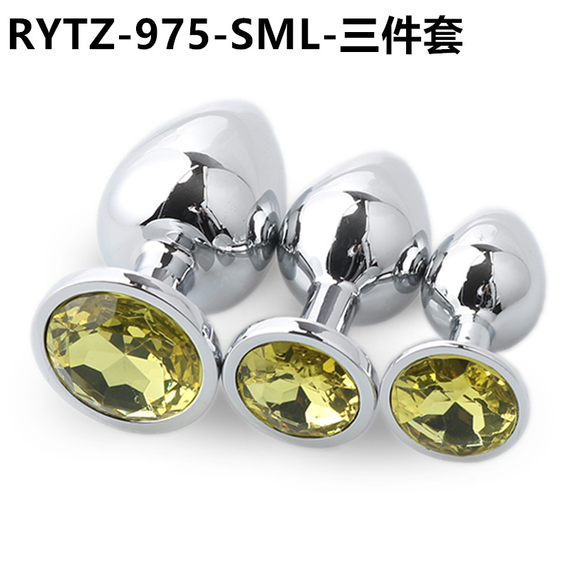 Volver corte metal anal plug adulto hombres y mujeres SM compartir masturbación clímax sexy anal plug adulto suministros pequeño mediano grande