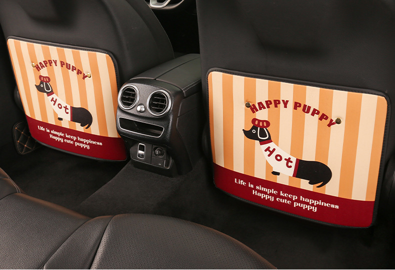 Puppy lady cute cartoon chair back anti-kick cushion car seat chair back anti-fouling cushion short backpack suspension type