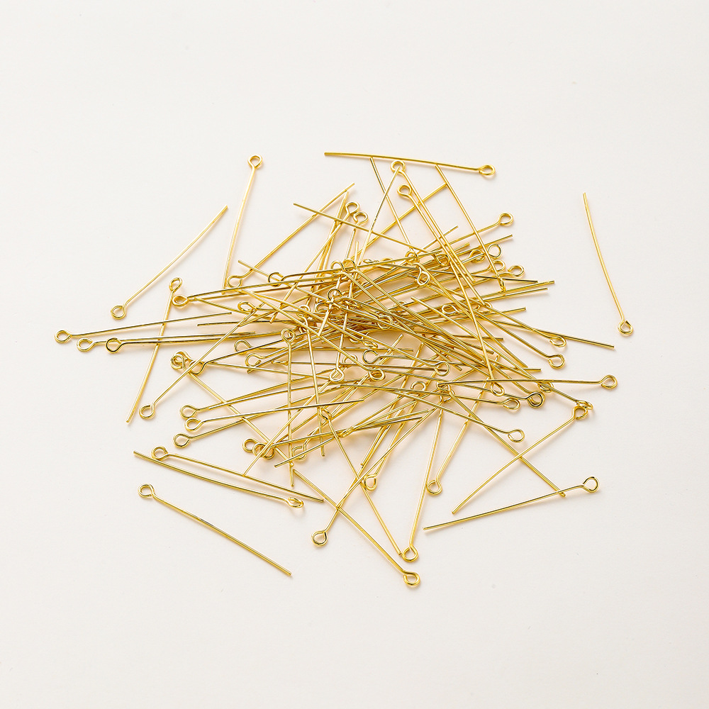18K包金保色9字针T字针圆头针球头针手工diy饰品手链耳饰配件材料 5