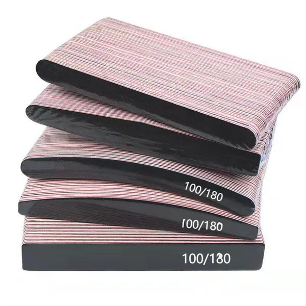 Factory long-term spot nail file Brown corundum black sand plastic red heart White Heart polishing strip nail polishing strip