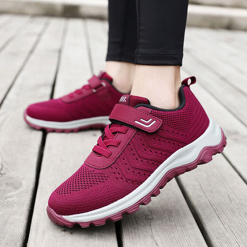 Summer new middle-aged and elderly walking shoes, men's and elderly shoes, women's soft-soled casual middle-aged mother's shoes, sports travel shoes