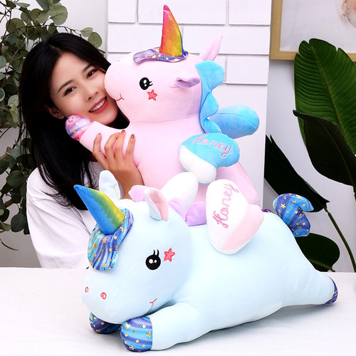  New Star Unicorn Pillow Quilt Software Lying Unicorn Sleeping Doll Air Conditioning Blanket Manufacturer Wholesale