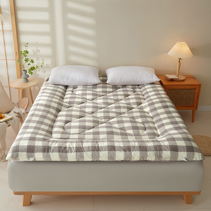 그레이 미디엄 그리드 [면 매트리스] (행게 홈 텍스타일)