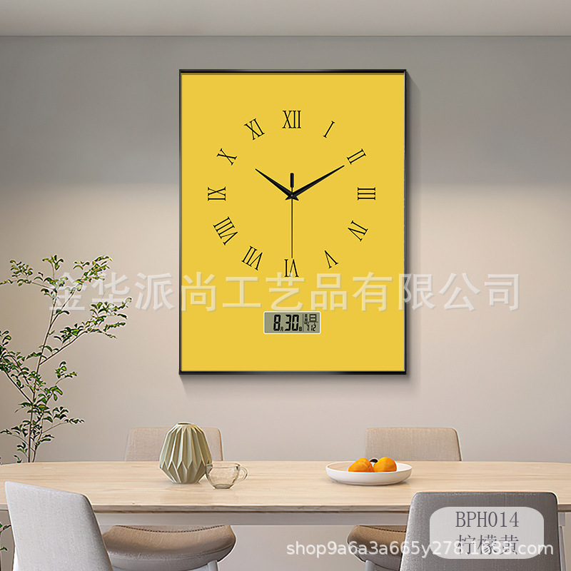 现代简约电表箱装饰画纯色万年历静音时钟遮丑神器电表箱遮挡挂画|undefined