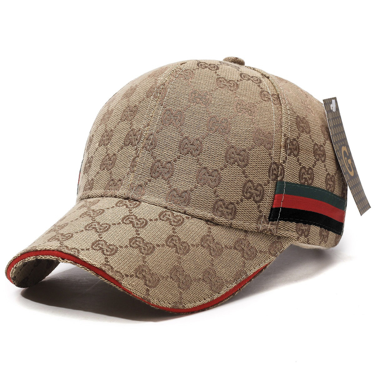 Gucci Original GG Canvas Baseball Hat with Web Beige/Brown
