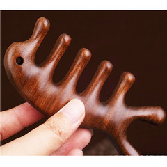 經絡按摩梳木梳海豚款疏通經絡眼部按摩梳廠家直營面部金絲一件代