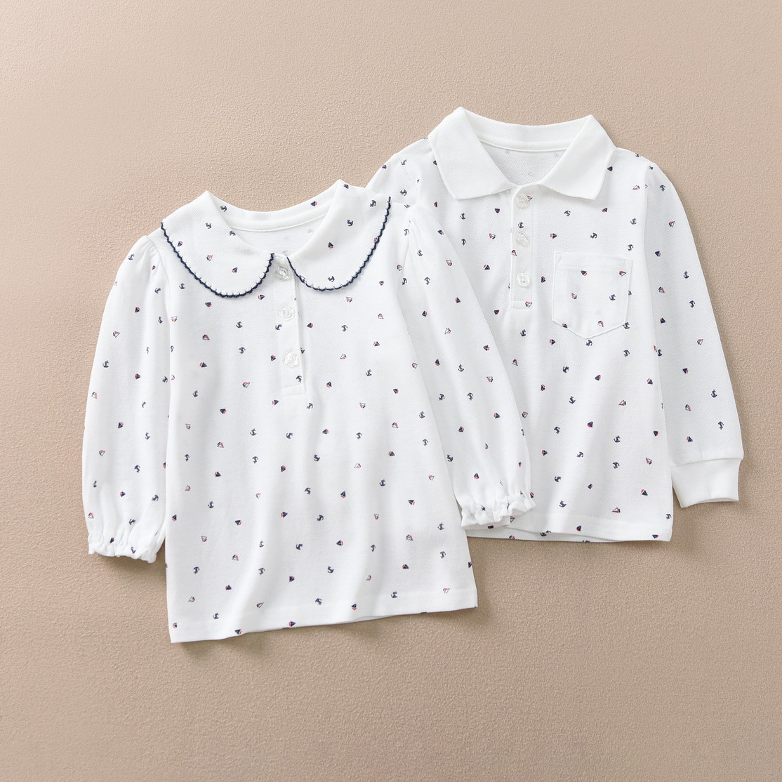 School uniform, performance costume, versatile export to Japan, T-shirt, navy style, base layer, polo shirt, student, boy, girl, children's pique.