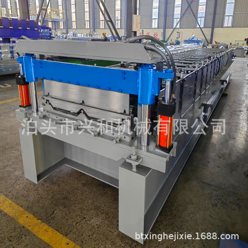 彩钢板成型设备760角驰压瓦机大跨度彩钢咬口式屋顶板设备
