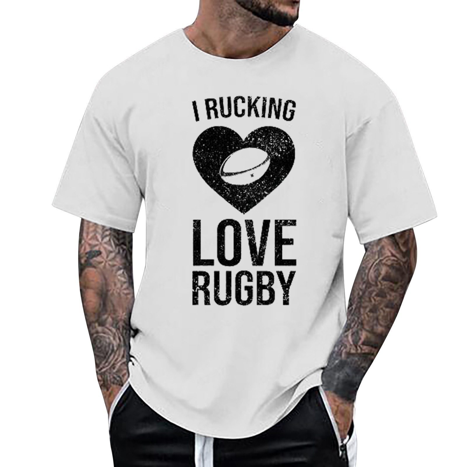 Koszulka męska do rugby z 2023 r., luźny sweter z krótkim rękawem_voghion.com