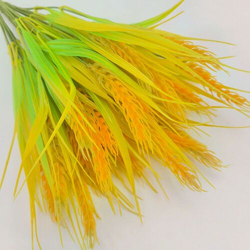 New Style Artificial Wheat Ear Rice Flower Artificial Dried Flower Plastic Flower Photography Prop Outdoor Living Room Decoration Flower Ornament