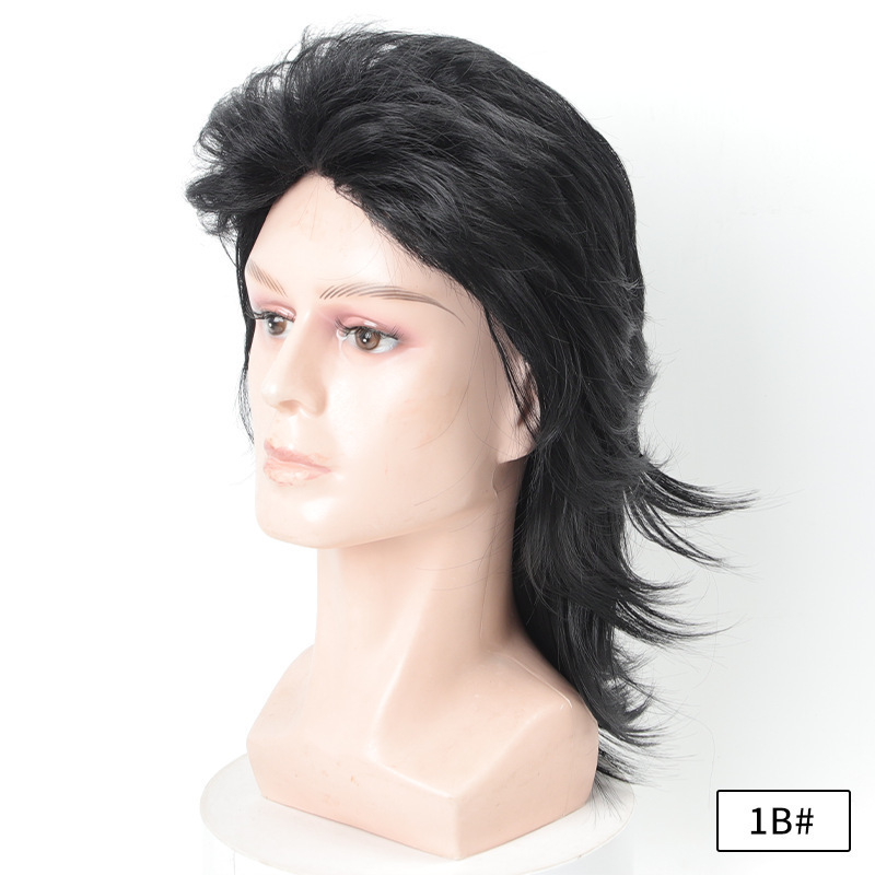 クロスボーダーヨーロッパとアメリカのかつらヘアファッションメンズウィッグふわふわショートヘア機械製化学繊維かつらヘッドギアメンズウィッグ|undefined
