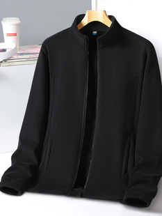 2024 Autumn and Winter Ollie Velvet Jacket Thickened Couple Cardigan Warm Cold-proof Warm Vertical Collar Plus Velvet Jacket Fleece Jacket