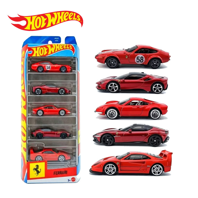 In-Stock Hot Wheels Ferrari 5-Pack Alloy Collectible Car Model Toy Birthday Gift In-Stock Hot Wheels Ferrari 5-Pack Alloy Collectible Car Model Toy Birthday Gift