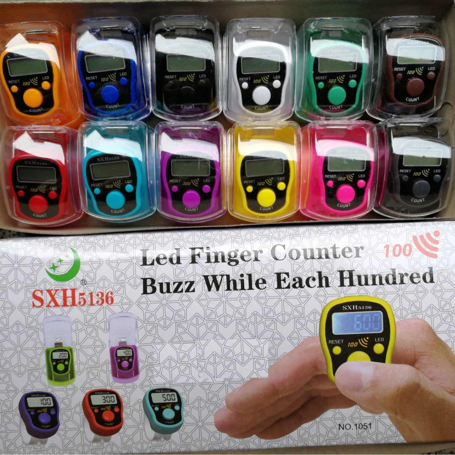 Целая сотня звуковых счетчиков, со светящимся счетчиком, светодиодный счетчик, счетчик ста пальцев с кольцом