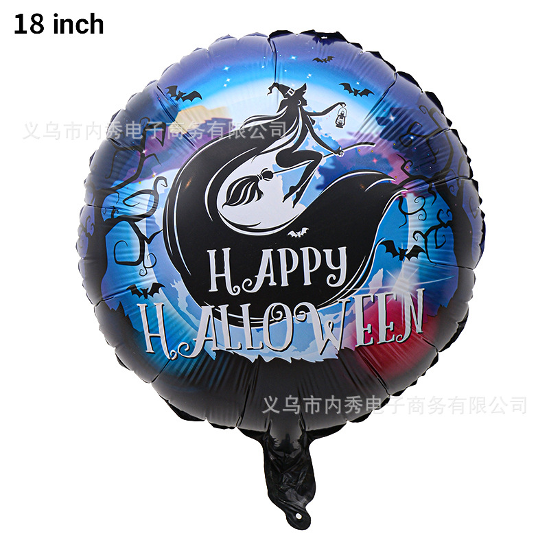 Bola de 18 pulgadas globo de aluminio de Halloween fantasma Festival cráneo calabaza Halloween tema Fiesta escena decoración globo