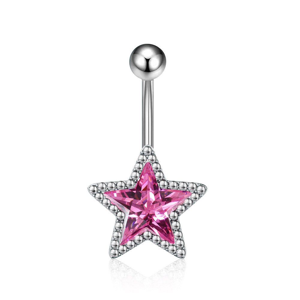 New European And American Cross-border E-commerce Product: Copper-inlaid Zirconia Ring, Heart-shaped Feather Navel Stud,_voghion.com