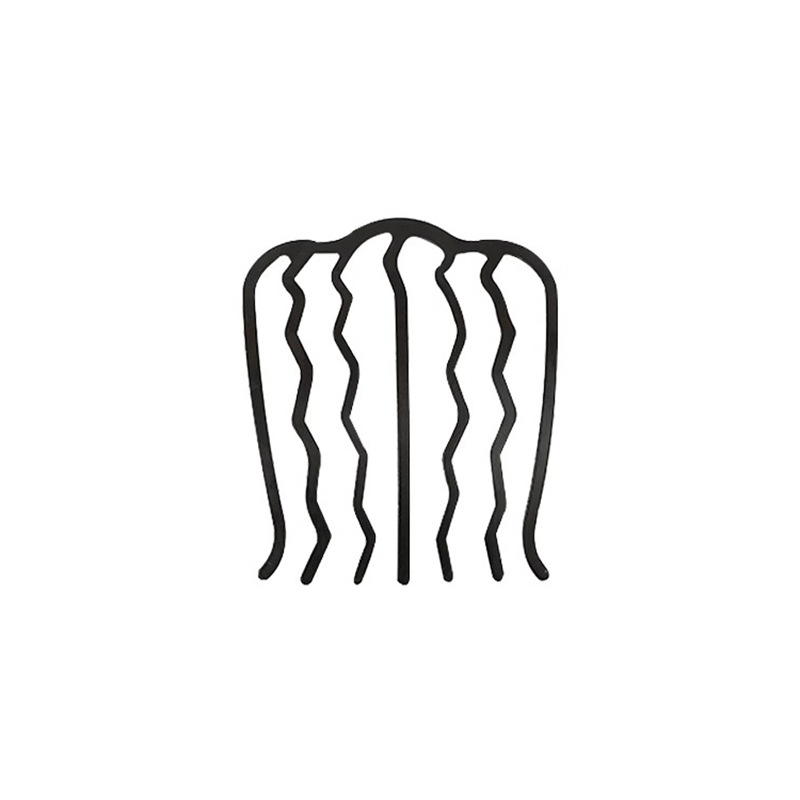 Lazy updo artefacto cabeza de bola insertar peine del pelo horquilla inversa insertar negro horquilla en forma de U estilo profesional tocado para las mujeres