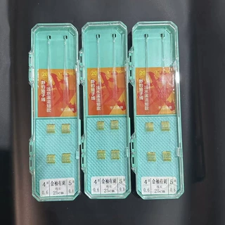 平打盒装子线双钩金袖绑好25公分短子线成品手工子线钩有无刺鲫鱼