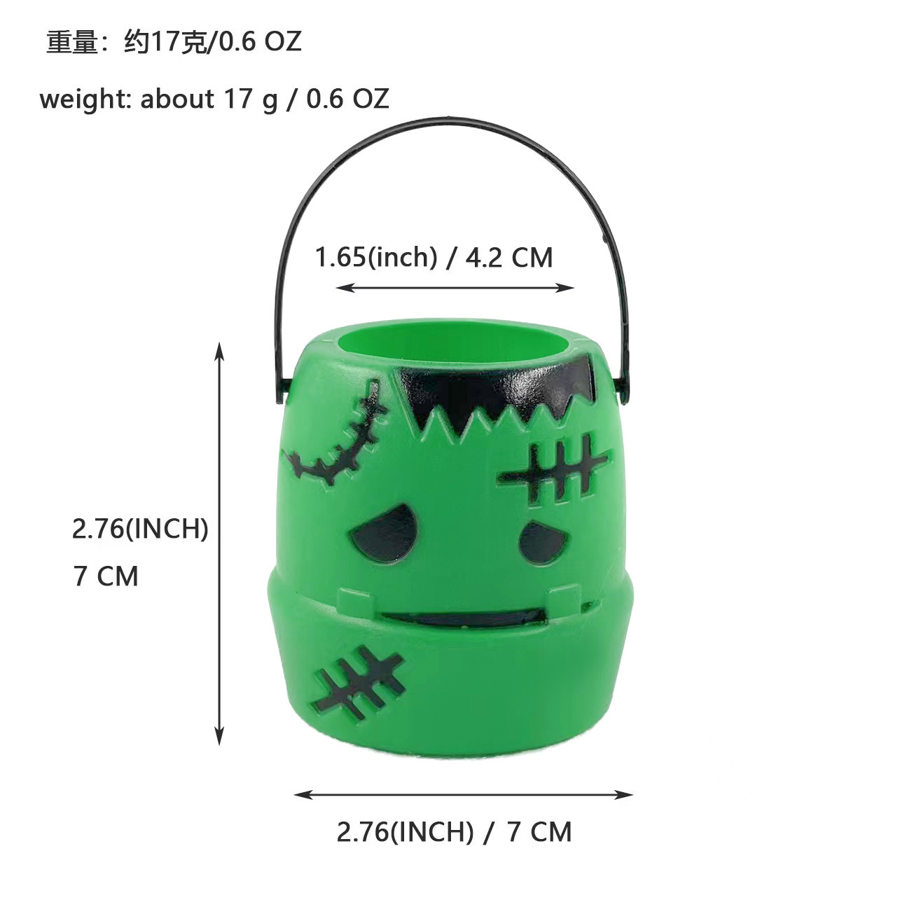 Inventario al por mayor de todo tipo de Halloween portátil mini niños barril de azúcar fantasma día esqueleto de plástico pequeña calabaza lata