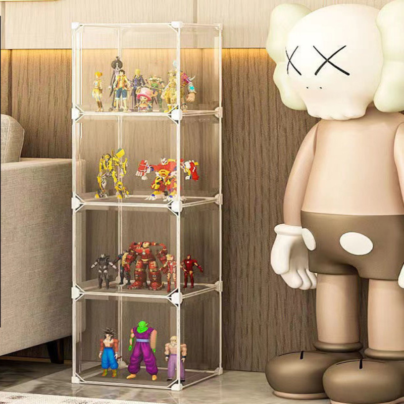 全透明手办展示柜乐高展示架玩具收纳盒家用模型盲盒高达陈列展柜