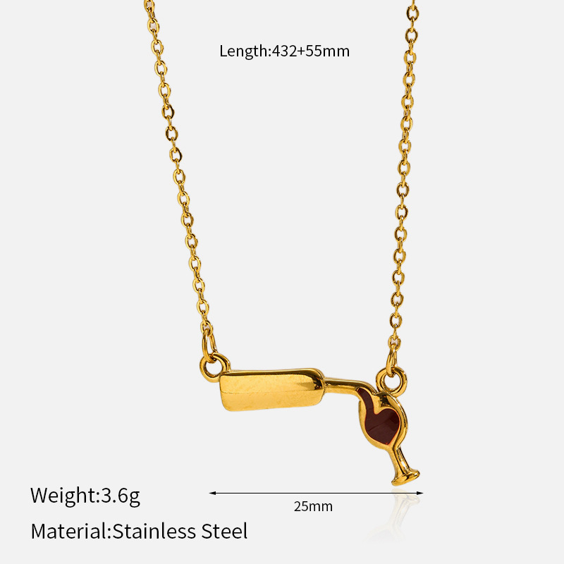 8g Weight Lobster Trigger Clasp Closure Clasp Closure Type 304 Stainless Steel Pendant Material Pendant Necklace Classification 304 Stainless Steel Chain Material Singapore chain, cable chain Chain Type 1 Piece Quantity Casual, Daily Occasion 304 Stainless Steel Material Lipstick, Cherry, Lock Pattern All Seasons Season Women's Gender Plating Design Elegant, Vintage Style Style Wholesale Jewelry Elegant Vintage Style Lipstick Cherry Lock 304 Stainless Steel Plating Singapore Chain Cable Chain Pendant Necklace 5
