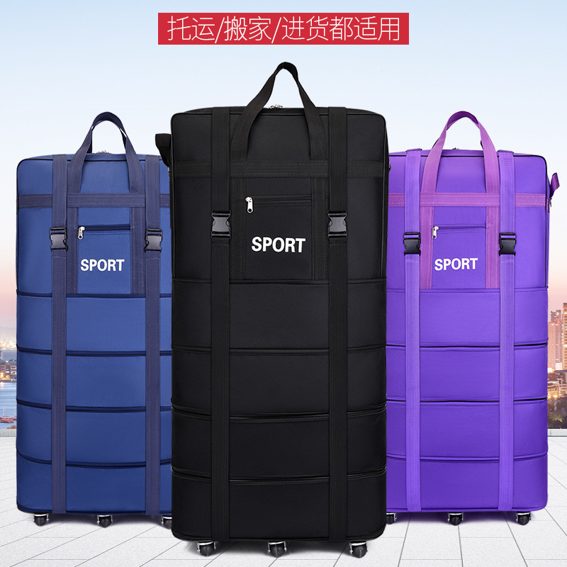 Bolsa de transporte aéreo plegable bolsa de equipaje de trabajo de gran capacidad para hombres de gran tamaño mochila bolsa de almacenamiento bolsa de equipaje con polea