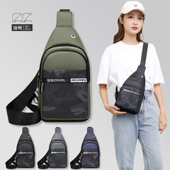 New Outdoor Men's Chest Bag Casual Fashion Trend Crossbody Bag Camouflage Waterproof Large Capacity Chest Bag Wholesale
