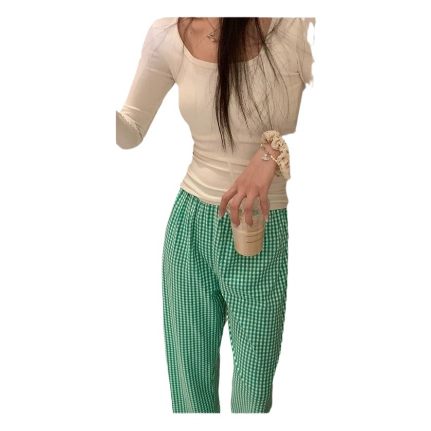 Изогнутые брюки новый мультфильм корейские пижамы женские свободные весной и осенью дома повседневные летние брюки с кондиционером можно носить на улице