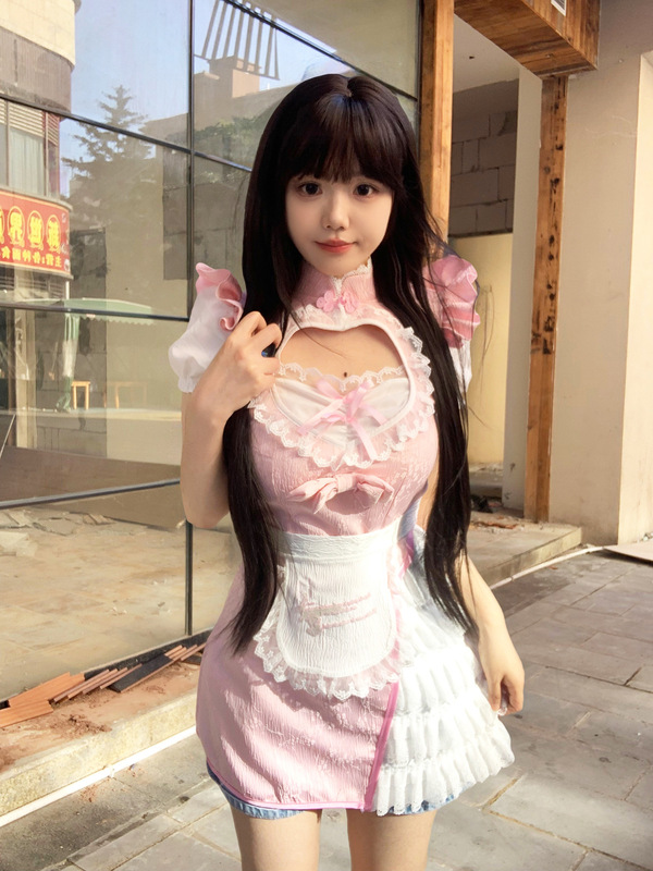 2025 新製品新中国風改良された国民風スーツスカートメイド服チャイナドレス COS ドレスインターネット有名人のシャツ|undefined