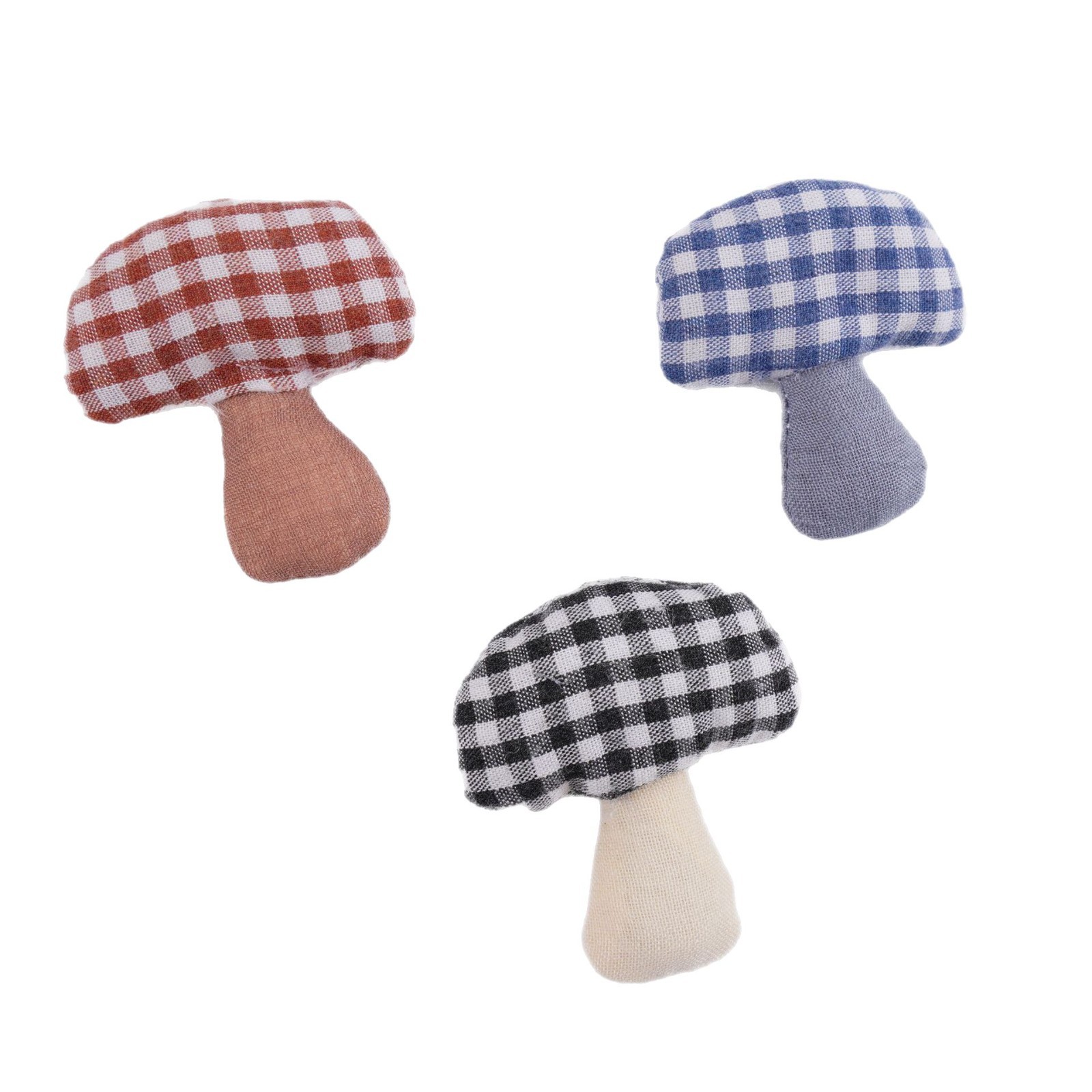 布芸手作りdiy格子キノコ新型子供帽子靴下靴帽ブローチ韓国版アクセサリー部品