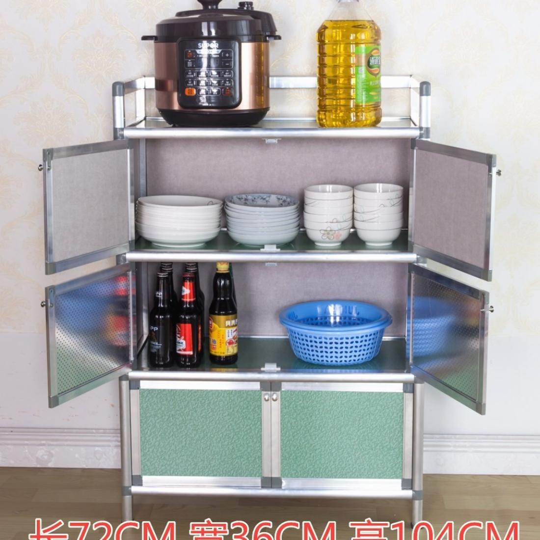铝合金储物柜置物柜柜经济型出租房家用碗小型厨房橱柜简易放碗蜡