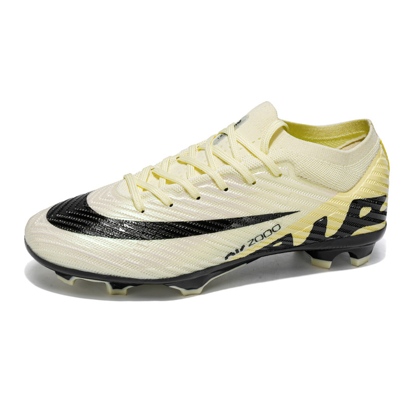 Zapatos de fútbol transfronterizos de alto bajo para hombres y mujeres, zapatos de entrenamiento de fútbol de clavos, zapatos deportivos juveniles