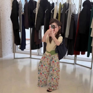 2026夏季新款 韩版童装 女童麻花纹polo针织衫圆领毛线短袖针织衫