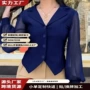 女士西装领显瘦修身短衬衫