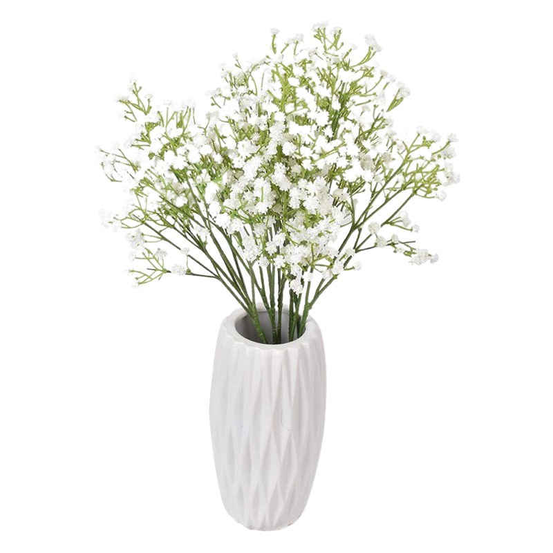 Artificial estrellada novia decoración de la boda ramo plástico pegamento suave sensación 3 tenedor flor artificial