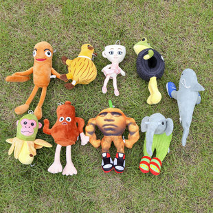 New Ai Classic of Mountains and Seas Doll Wooden Stick Man Doll Creative Banana Monkey Cross-Border Spoof Nike Shark Stuffed Toy