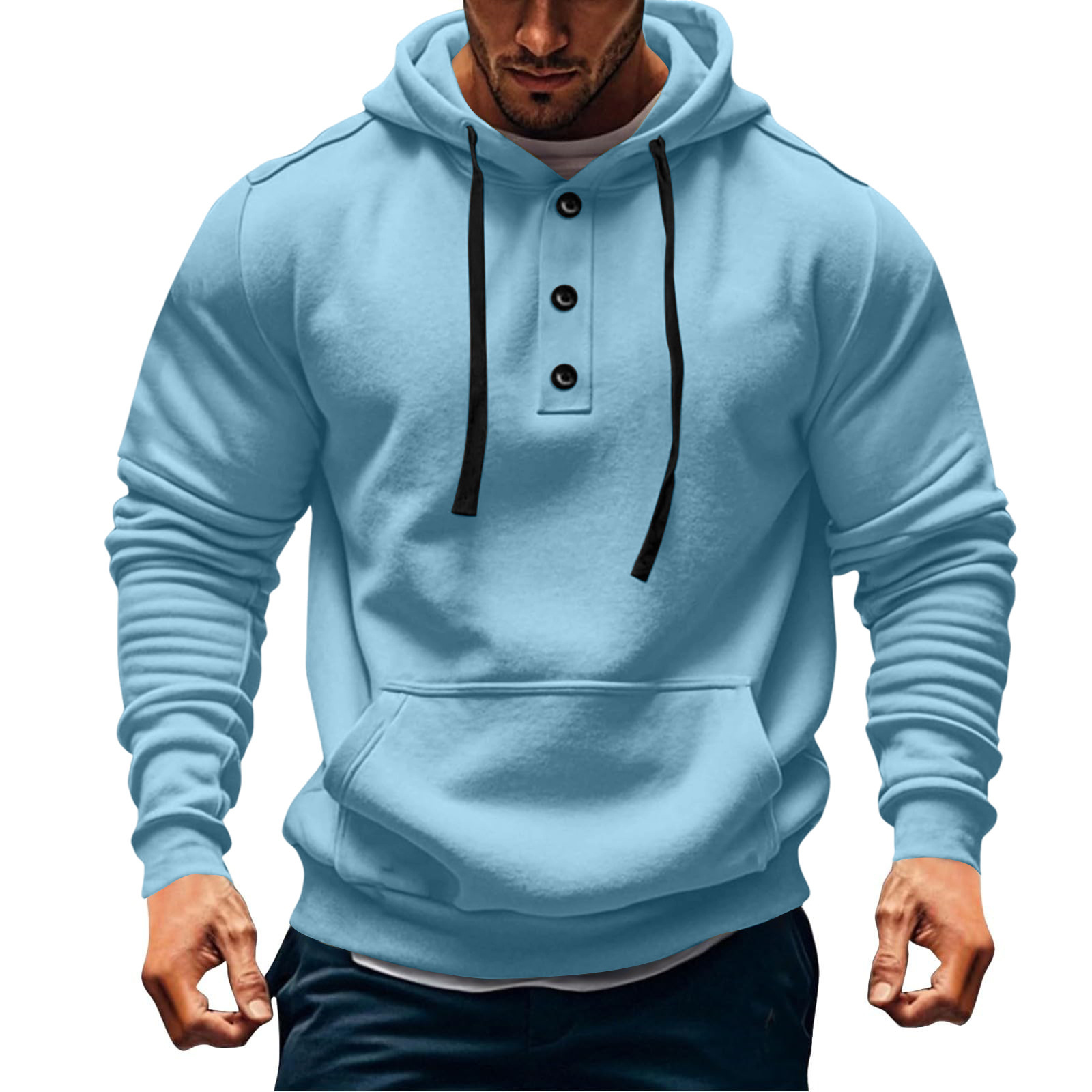 Cross-Border Men's Casual Sports Sweatshirts European and American Trendy Loose Large Size Tops Jackets Autumn and Winter Fleece Hooded Sweatshirts