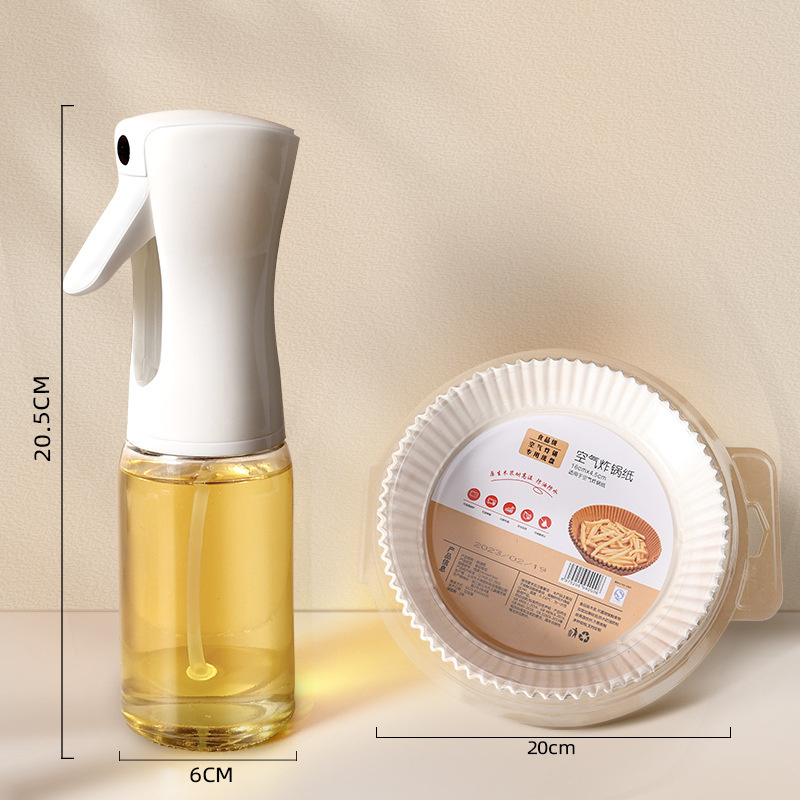 Botella de pulverización de aceite para freidora de aire, botella de pulverización de aceite para cocina, botella de pulverización de niebla de control de aceite, botella de condimento de alta presión, lata