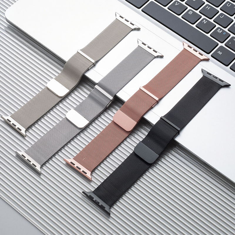 Suitable for Apple Watch Straps, Two-Section Dual Magnetic Milanese Watch Band for iWatch Suitable for Apple Watch Straps, Two-Section Dual Magnetic Milanese Watch Band for iWatch
